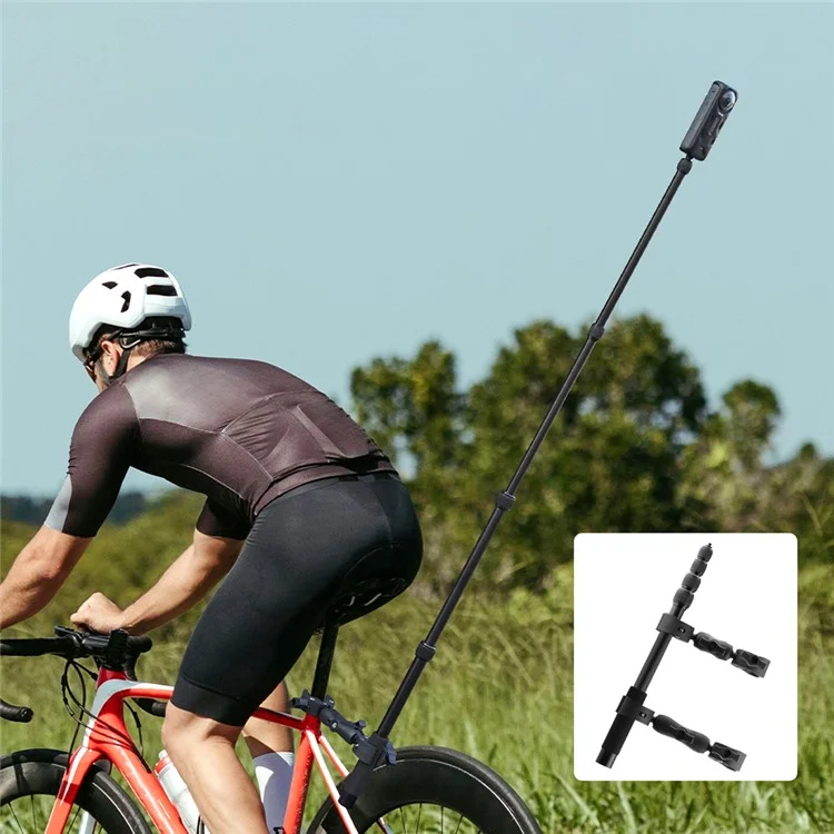 BRDRC Cycling Bracket Set For Sports Camera Extension Pole Multi-Angle Capture / Dual Grip Stability
