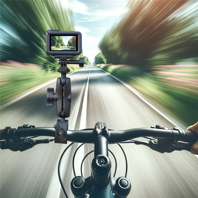 BRDRC Cycling Bracket Set For Sports Camera Extension Pole Multi-Angle Capture / Dual Grip Stability