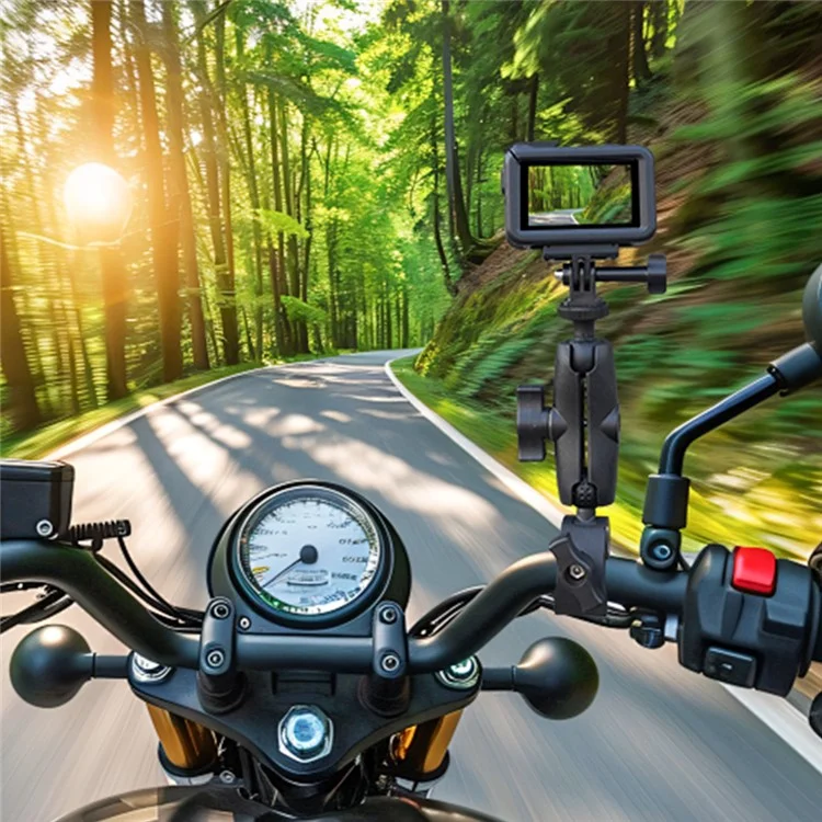 BRDRC Cycling Bracket Set For Sports Camera Extension Pole Multi-Angle Capture / Dual Grip Stability