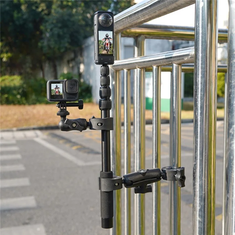 BRDRC Cycling Bracket Set For Sports Camera Extension Pole Multi-Angle Capture / Dual Grip Stability