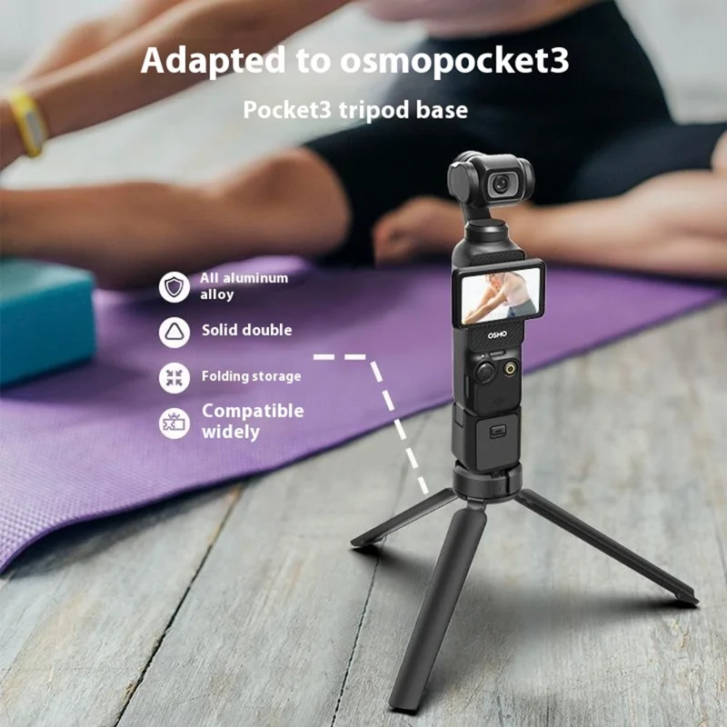 TELESIN GP-AAT-003-DZ Für DJI Osmo Pocket 3 Aluminiumlegierung Stativ Desktop Telefonständer