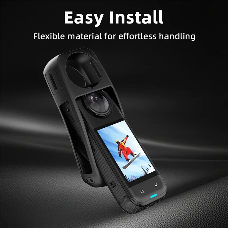 Étui de protection en silicone anti-poussière FLYMILE pour Insta360 X5, anti-rayures