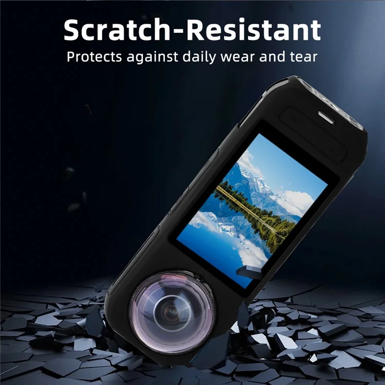 Étui de protection en silicone anti-poussière FLYMILE pour Insta360 X5, anti-rayures