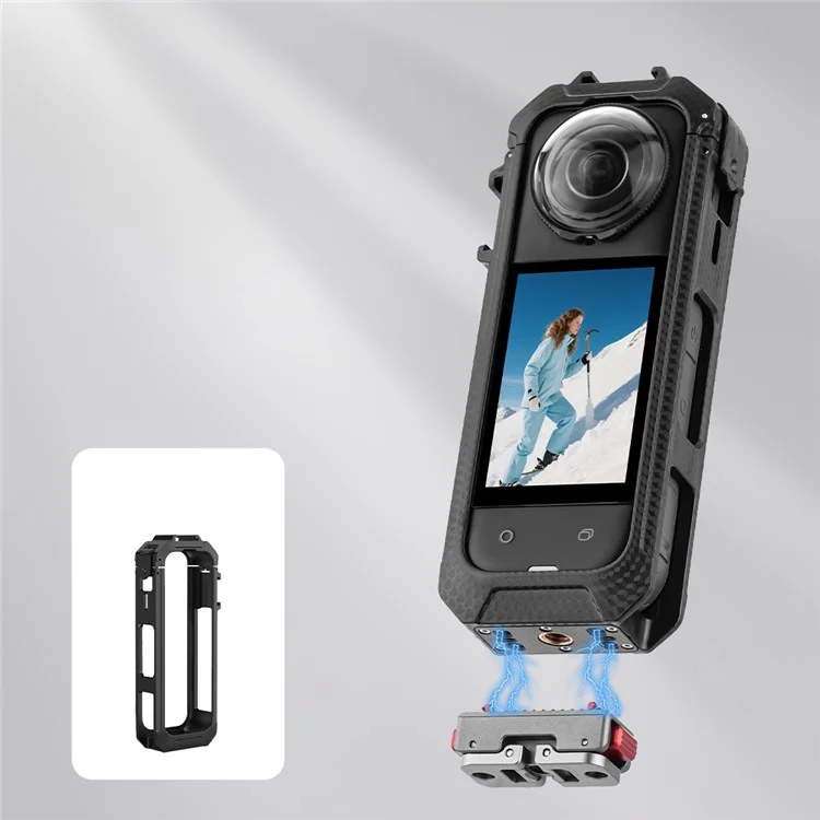 BRDRC For Insta360 X5 Anti Drop Plastic Protective Bezel Frame Shockproof Camera Sleeve