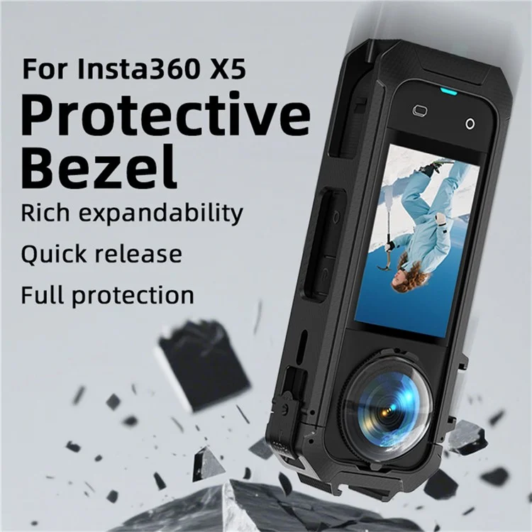 BRDRC For Insta360 X5 Anti Drop Plastic Protective Bezel Frame Shockproof Camera Sleeve