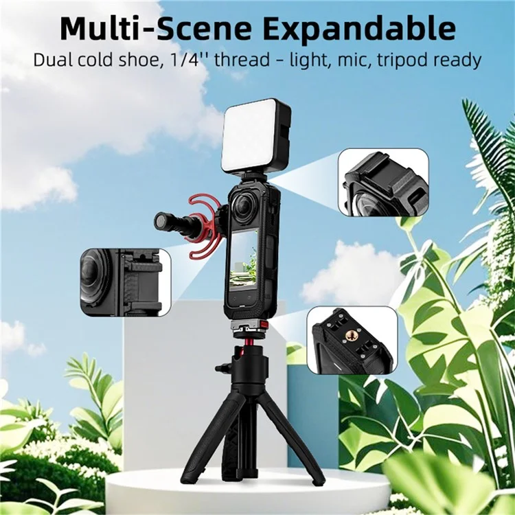 BRDRC For Insta360 X5 Anti Drop Plastic Protective Bezel Frame Shockproof Camera Sleeve