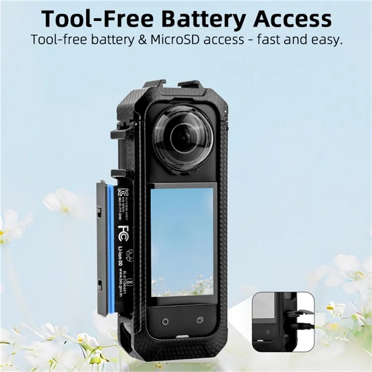 BRDRC For Insta360 X5 Anti Drop Plastic Protective Bezel Frame Shockproof Camera Sleeve