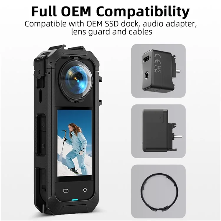 BRDRC For Insta360 X5 Anti Drop Plastic Protective Bezel Frame Shockproof Camera Sleeve