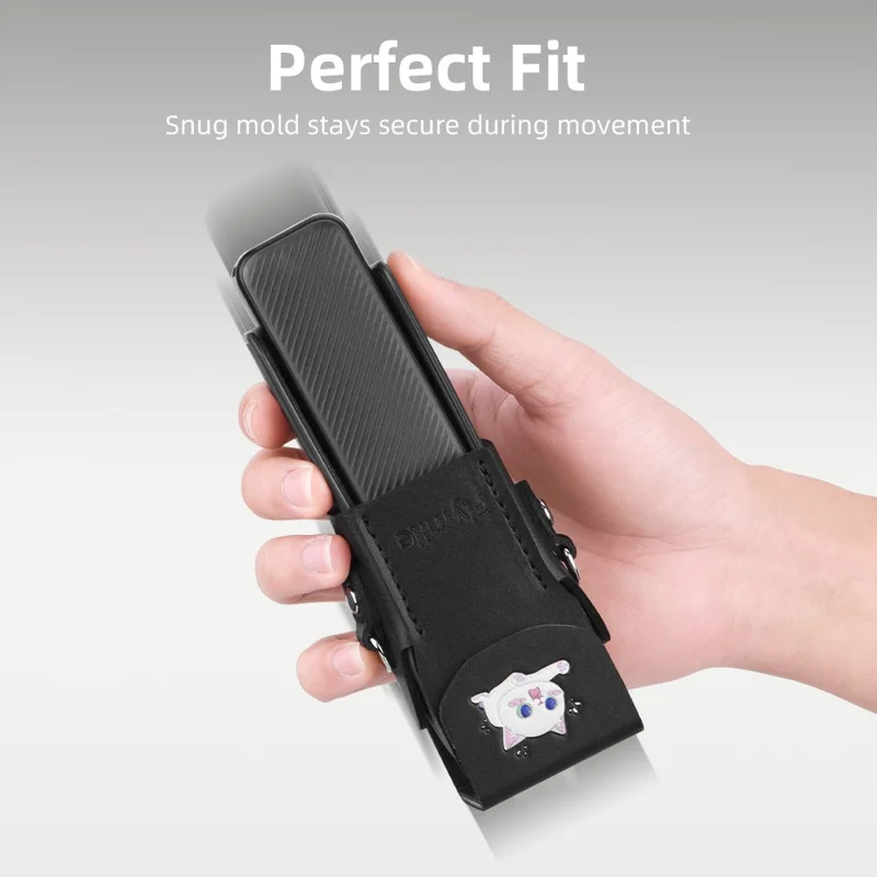 FLYMILE For DJI Osmo Pocket 3 Leather Case Magnetic Snap-On Action Camera Protective Cover - Pink