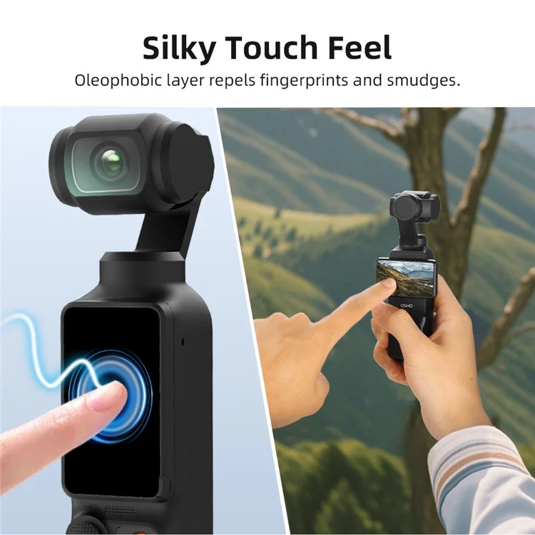 Für DJI Osmo Pocket 3 Displayschutz-Set Objektiv + Display Integrierte Gehärtete Glasfolie