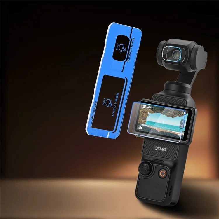 Für DJI Osmo Pocket 3 Displayschutz-Set Objektiv + Display Integrierte Gehärtete Glasfolie