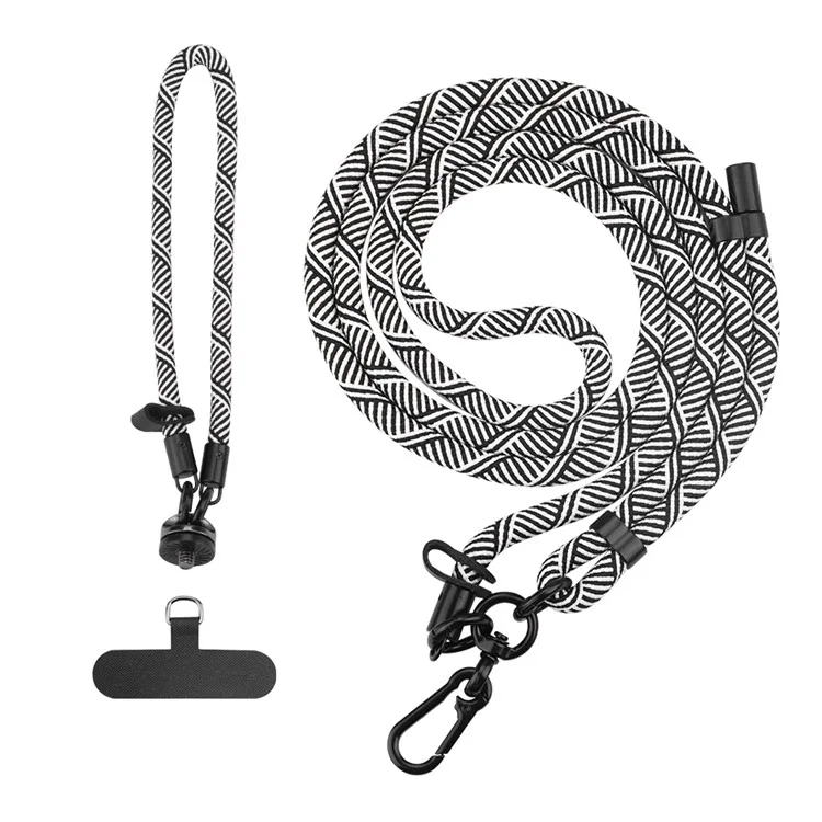 2Pcs / Set For DJI Osmo Pocket 3 Dual Buckle Design Adjustable Crossbody Strap with Wrist Lanyard - Zebra