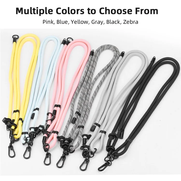 2Pcs / Set For DJI Osmo Pocket 3 Dual Buckle Design Adjustable Crossbody Strap with Wrist Lanyard - Zebra