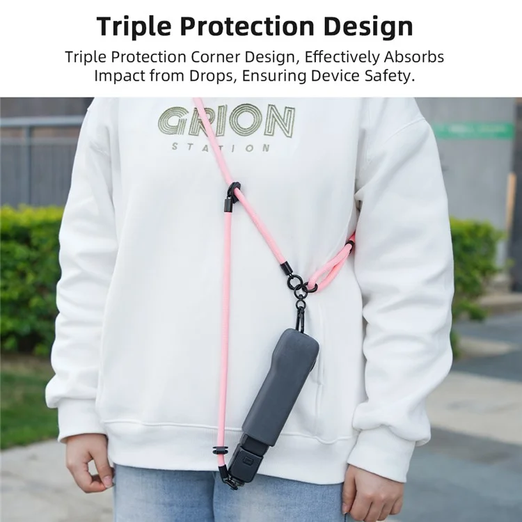 2Pcs / Set For DJI Osmo Pocket 3 Dual Buckle Design Adjustable Crossbody Strap with Wrist Lanyard - Zebra