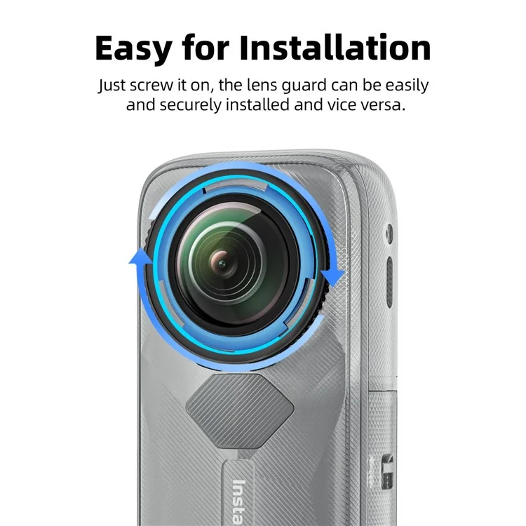 AMAGISN Protector de Lente para Insta360 X5 Cristal Resistente a Rayones Desmontable Accesorio Estándar