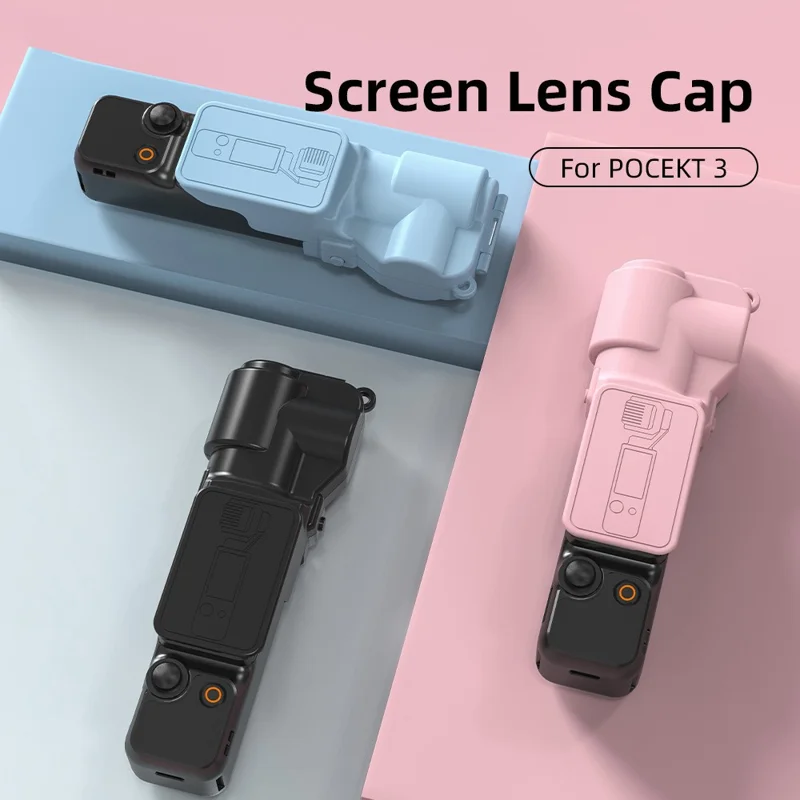 Für DJI Osmo Pocket 3 Kamera Schutzhülle Stoßdämpfende Linsen-Bildschirm Klapp-Design Hülle - Schwarz