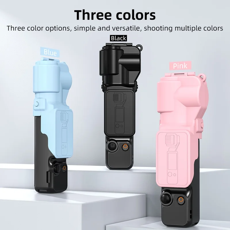Für DJI Osmo Pocket 3 Kamera Schutzhülle Stoßdämpfende Linsen-Bildschirm Klapp-Design Hülle - Schwarz