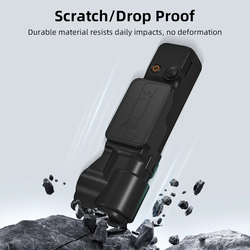 Für DJI Osmo Pocket 3 Kamera Schutzhülle Stoßdämpfende Linsen-Bildschirm Klapp-Design Hülle - Schwarz