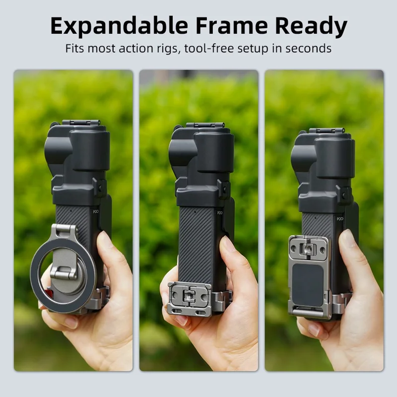 Für DJI Osmo Pocket 3 Kamera Schutzhülle Stoßdämpfende Linsen-Bildschirm Klapp-Design Hülle - Schwarz