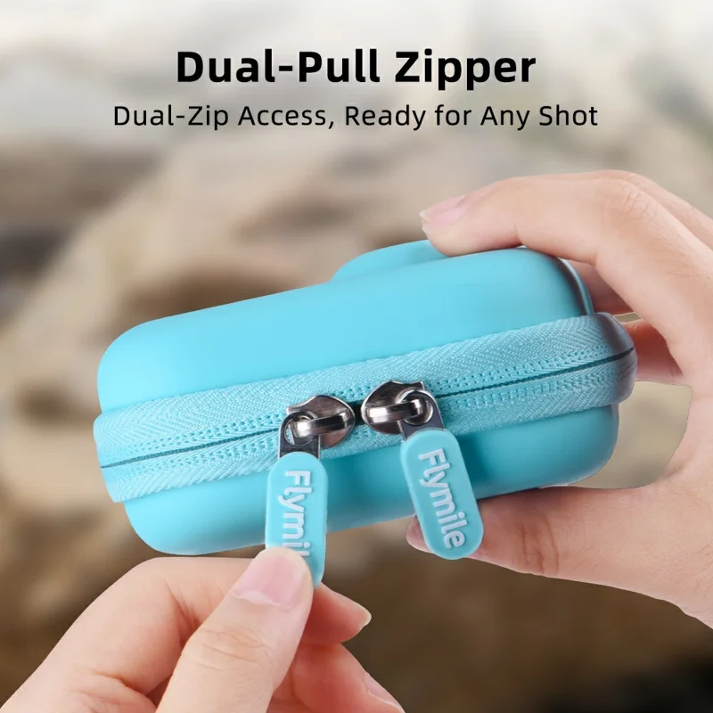 FLYMILE Mini Borsa da Trasporto per DJI Osmo Action 3 / 4 / 5 Pro / Ace Pro 1 / 2 / Gopro Custodia Antiurto - Rosa