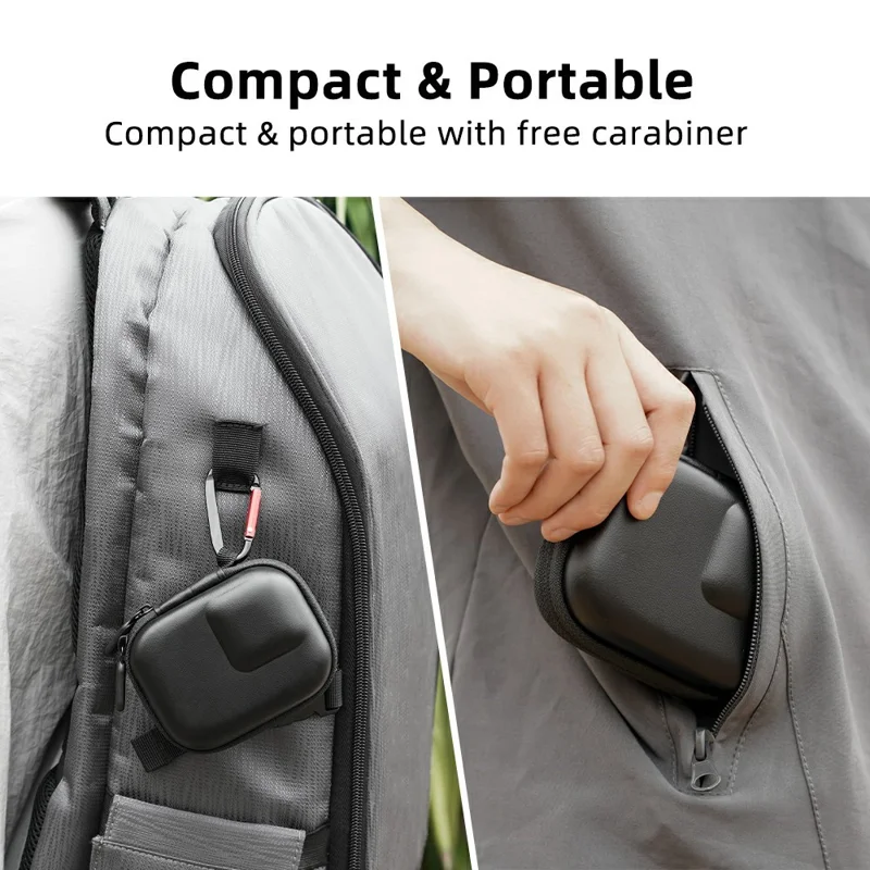 FLYMILE Mini Borsa da Trasporto per DJI Osmo Action 3 / 4 / 5 Pro / Ace Pro 1 / 2 / Gopro Custodia Antiurto - Rosa