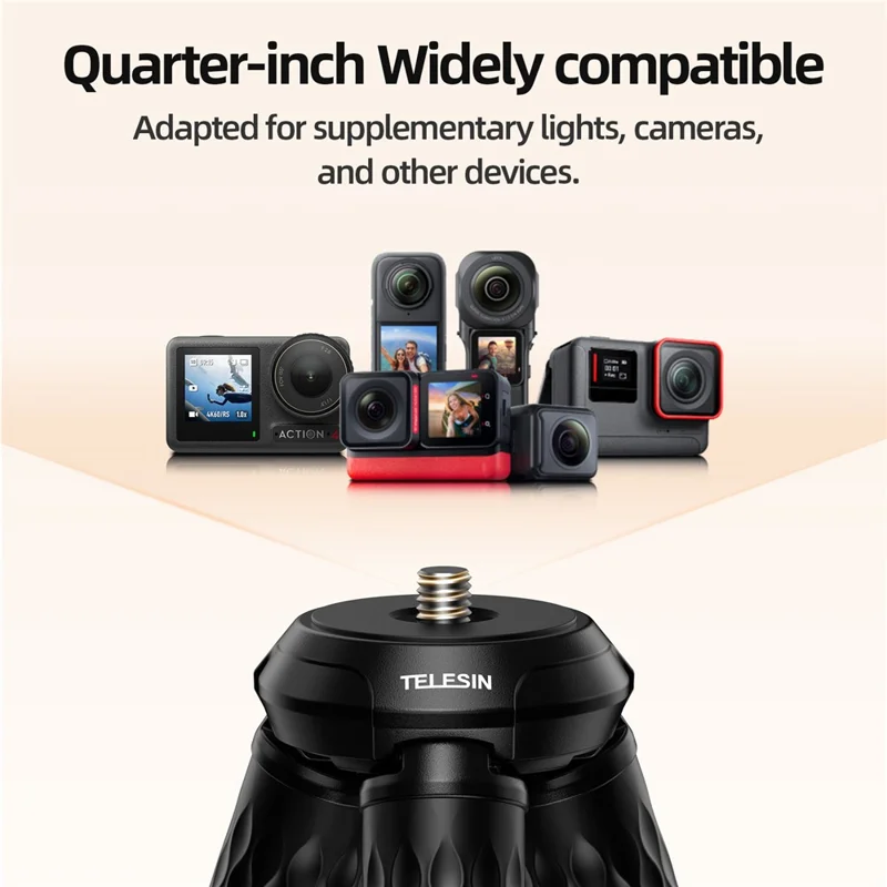 TELESIN P3-FM-02 Magnetischer Telefon-Stativ Flexibler Oktopus Desktop Ständer Verstellbarer Winkel