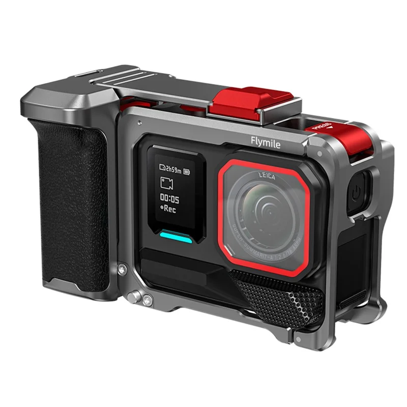 FLYMILE Für Insta360 Ace Pro / Ace Pro 2 Kamera-Käfig Aluminium-Legierung Griff Street Set Kamera-Zubehör