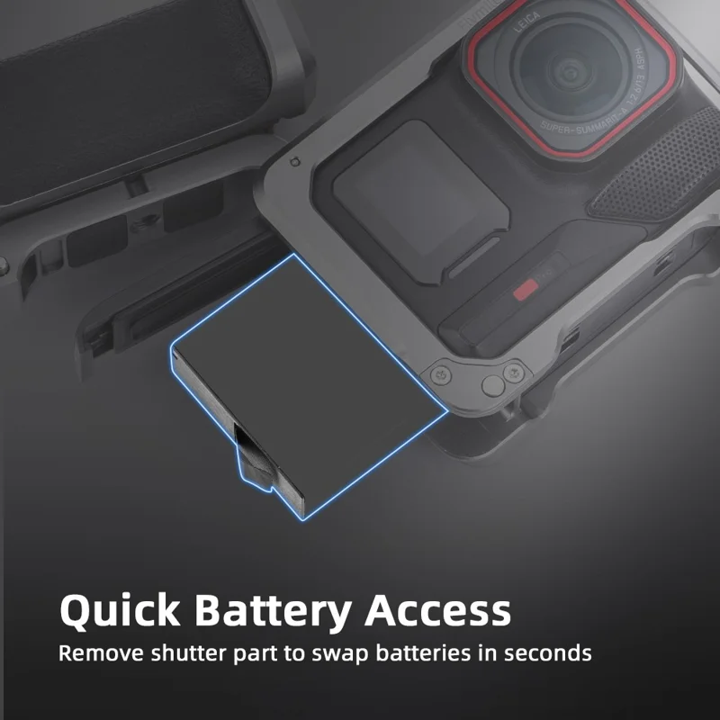 FLYMILE Für Insta360 Ace Pro / Ace Pro 2 Kamera-Käfig Aluminium-Legierung Griff Street Set Kamera-Zubehör