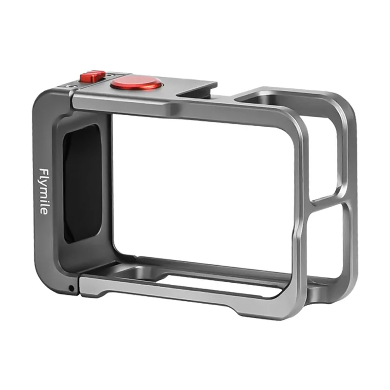 FLYMILE Kamera-Käfig für DJI Osmo Action 5 Pro / Action 4 / Action 3 Metallschutzrahmen Befestigungen Käfighalterung