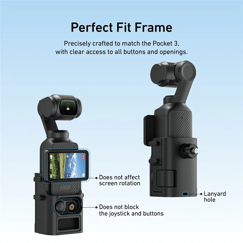 TELESIN S3-JFM-02-TDJ Supporto a sgancio rapido per zaino DJI Osmo Pocket 3 con clip di fissaggio per doppia borsa a tracolla