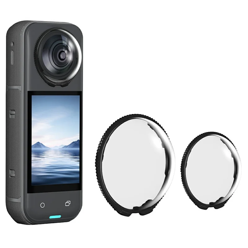 Per Insta360 X5 Protezione Lente in Vetro Temperato 2Pz Copertura Lente in Vetro Ottico HD con Rivestimento Anti-Riflesso a Più Strati