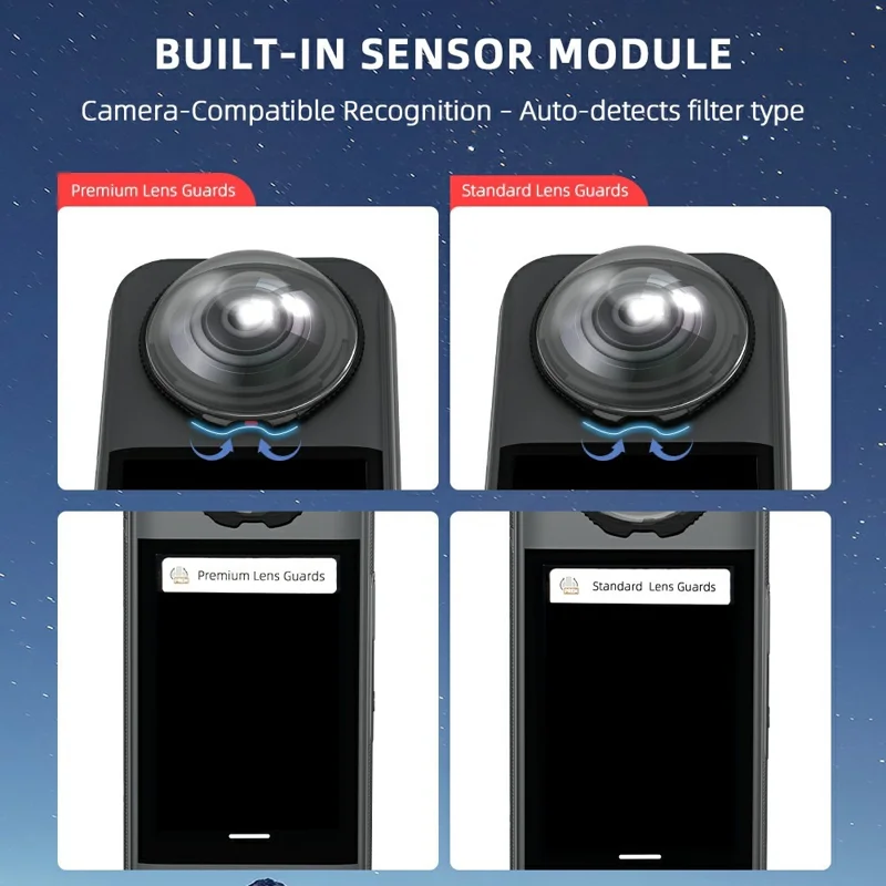 Per Insta360 X5 Protezione Lente in Vetro Temperato 2Pz Copertura Lente in Vetro Ottico HD con Rivestimento Anti-Riflesso a Più Strati