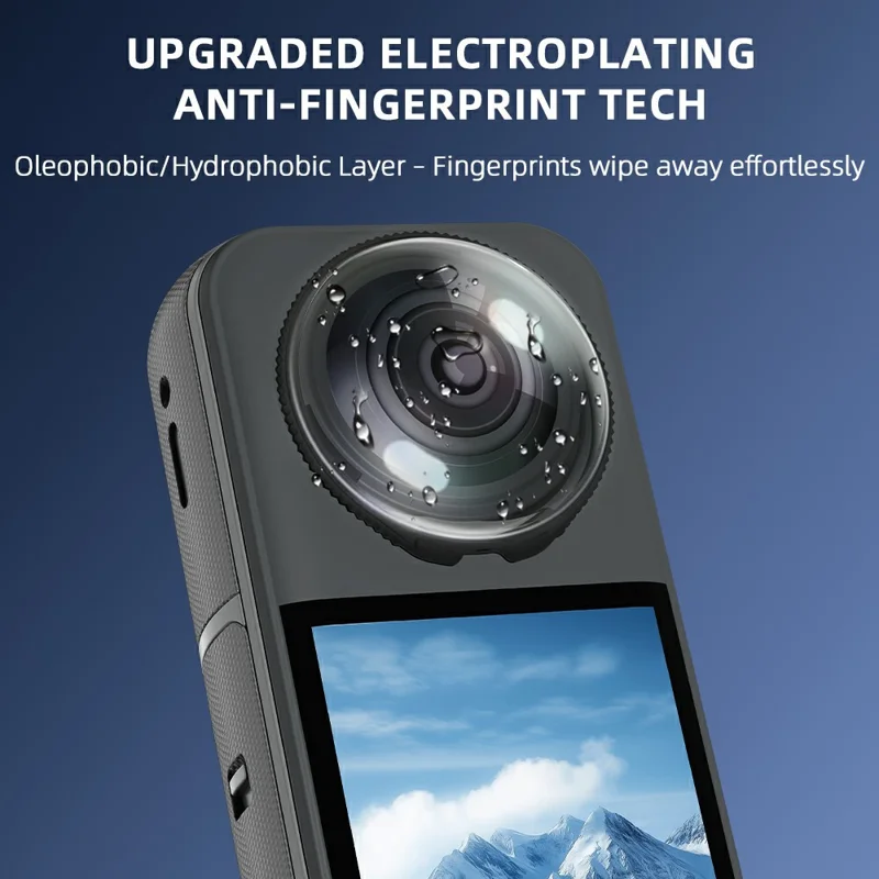 Per Insta360 X5 Protezione Lente in Vetro Temperato 2Pz Copertura Lente in Vetro Ottico HD con Rivestimento Anti-Riflesso a Più Strati