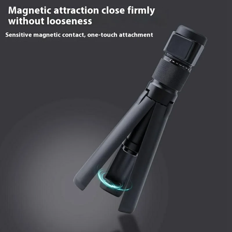 KM-07 For Insta360 X5 / X4 / X3 Action Camera Rotating Handle Magnetic Tripod