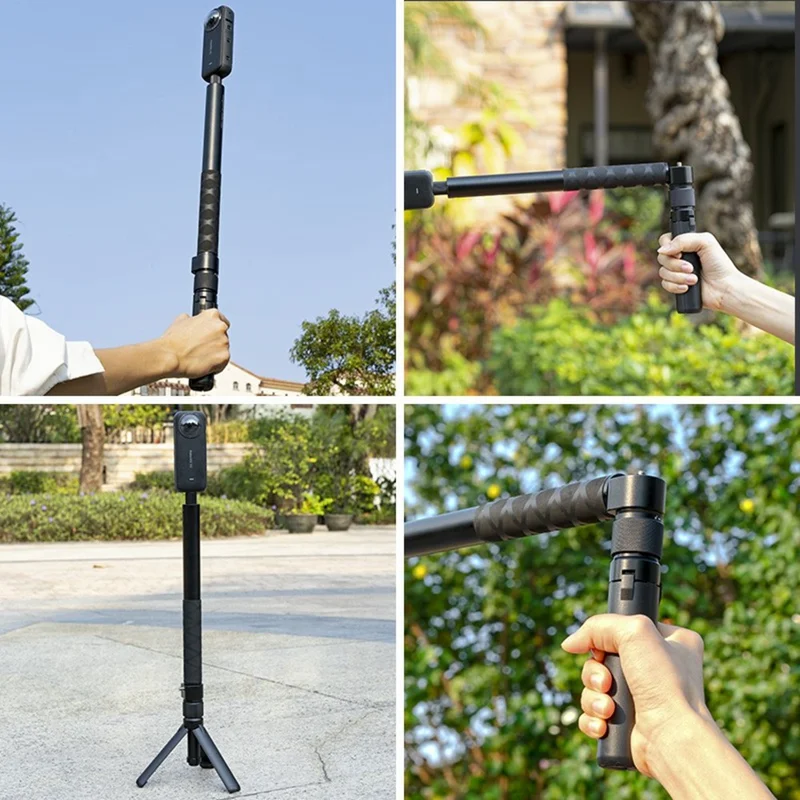 KM-07 For Insta360 X5 / X4 / X3 Action Camera Rotating Handle Magnetic Tripod