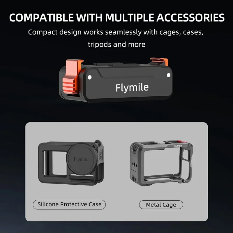 FLYMILE For DJI Osmo Action 5 Pro / 4 / 3 Quick Release Base Magnetic Mount Adapter