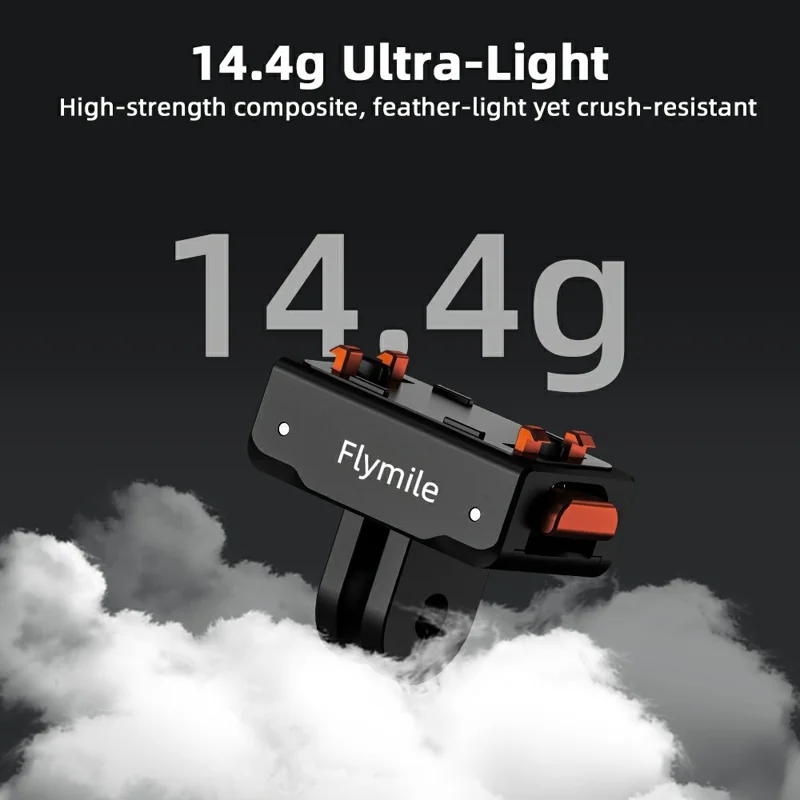 FLYMILE Magnetische Schnellspann-Basis für Insta360 Ace / Ace Pro / Ace Pro 2 / X5 / X4 / X3 / X2 Kamera-Halterung aus Kunststoff