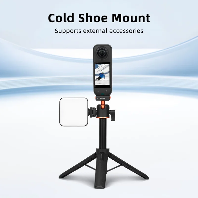 FLYMILE For Insta360 Ace Pro / X5 / X3 Quick Release Tripod Magnetic Snap-on 360 Degree Ball Head Stand
