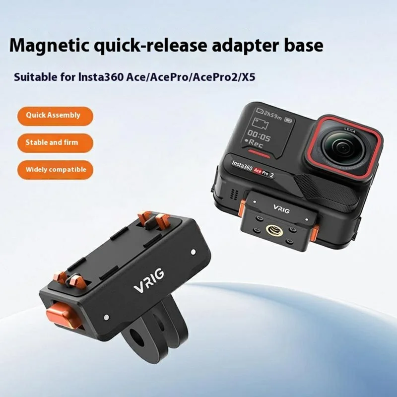VRIG AC-42 1 / 4 Inch Base for Insta360 Ace Pro 2  /  Ace Pro  /  Ace Enhanced Button Feel Reduced Shake