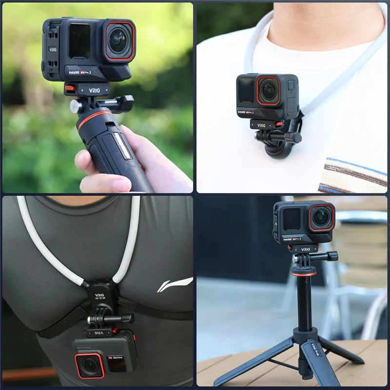 Adattatore per telecamera d'azione VRIG AC-42 compatibile con Insta360 Ace Pro 2 / Ace Pro / Ace Pro Plastic Base, compatibile con il supporto GoPro
