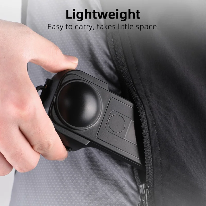 FLYMILE For Insta360 X5 Action Camera Anti Scratch Plastic Lens Cap Flip Lens Protective Cover - Black