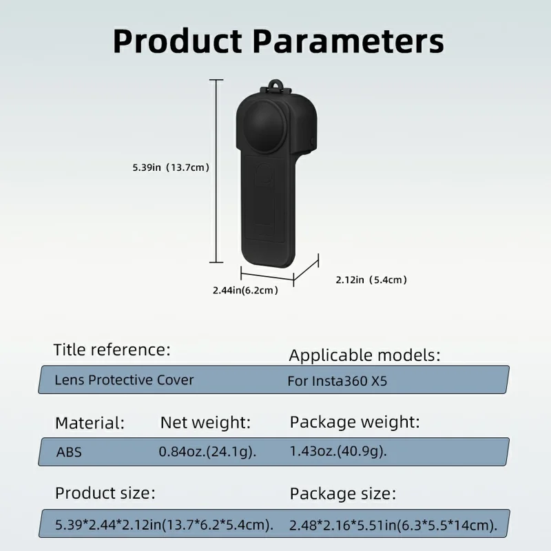 FLYMILE For Insta360 X5 Action Camera Anti Scratch Plastic Lens Cap Flip Lens Protective Cover - Blue