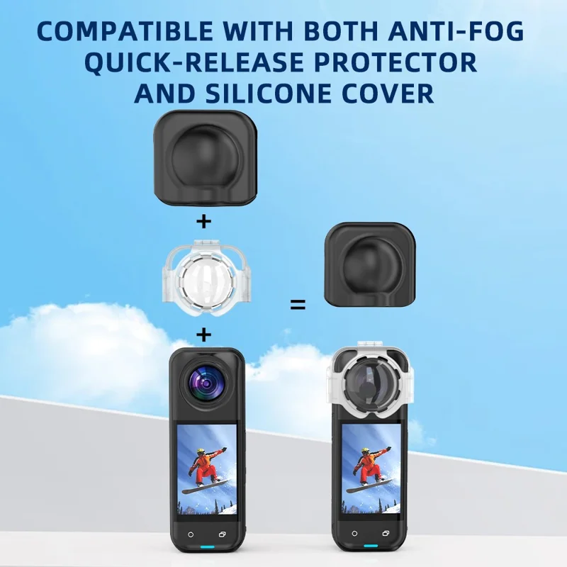 Protector de Lente Antivaho para Insta360 X5 - Diseño de Alta Resistencia, Cobertura Ultra Amplia y Liberación Rápida