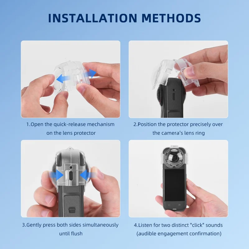 Protector de Lente Antivaho para Insta360 X5 - Diseño de Alta Resistencia, Cobertura Ultra Amplia y Liberación Rápida