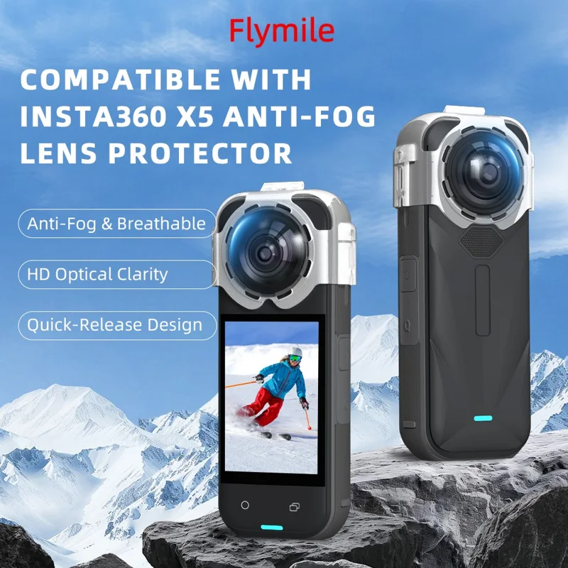 Protector de Lente Antivaho para Insta360 X5 - Diseño de Alta Resistencia, Cobertura Ultra Amplia y Liberación Rápida