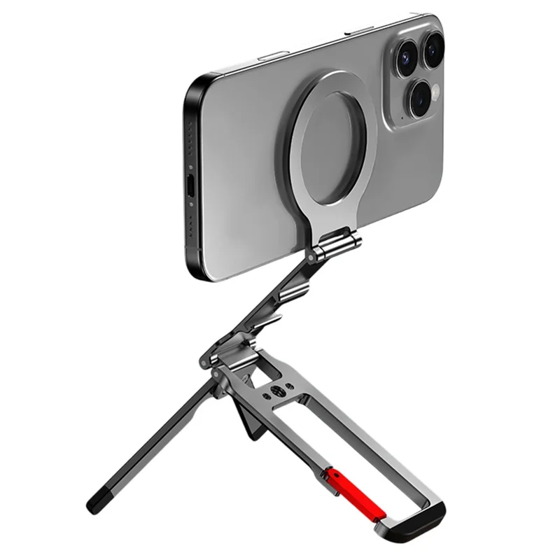 FLYMILE Compatibile con MagSafe Supporto Treppiede per Telefono Moschettone in Lega di Alluminio Regolabile