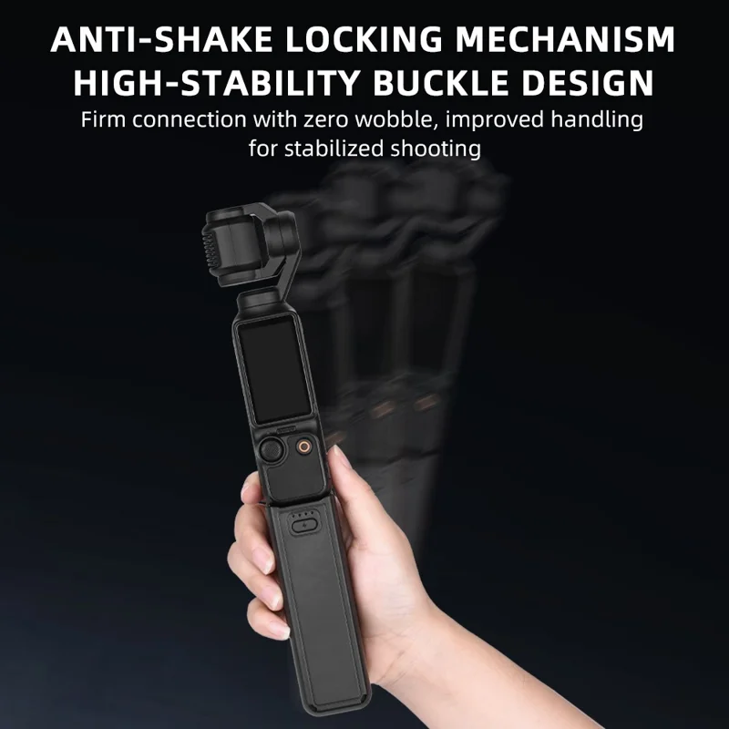 Для DJI Osmo Pocket 3 Аккумуляторная рукоятка с быстрой зарядкой, длительным сроком службы батареи и двумя портами Type-C с противоударной блокировкой