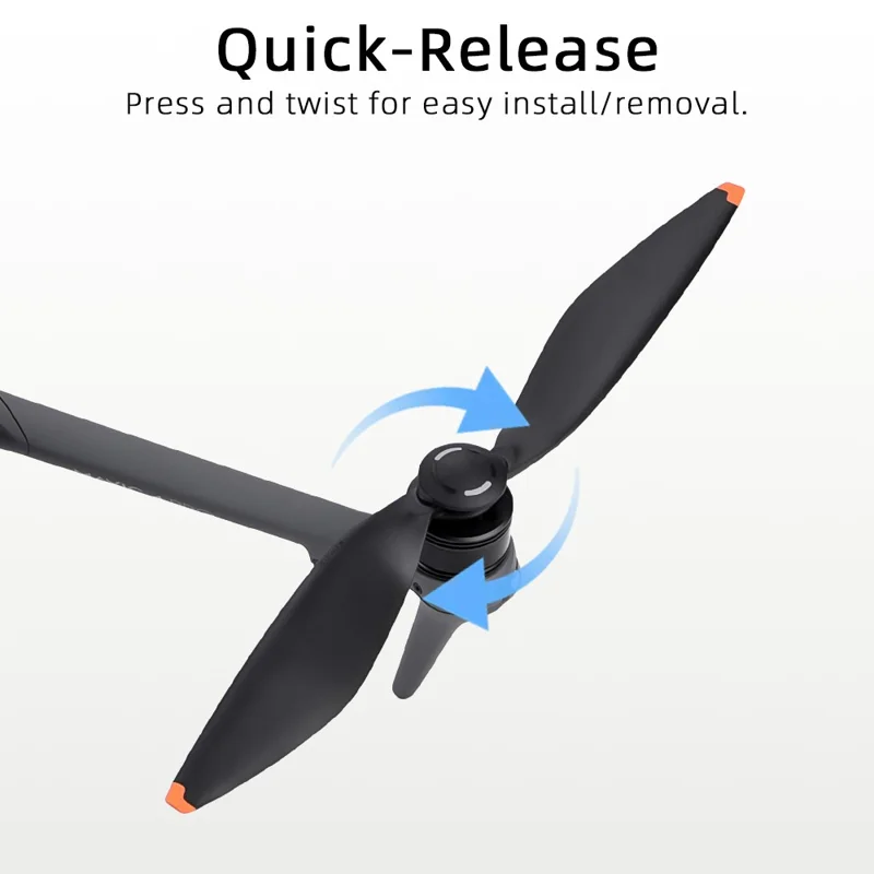 2 Pares de Hélices de Liberação Rápida em TPU para Drone DJI Mavic 4 Pro