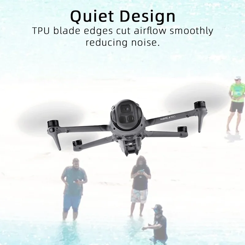 2 Pares de Hélices de Liberação Rápida em TPU para Drone DJI Mavic 4 Pro