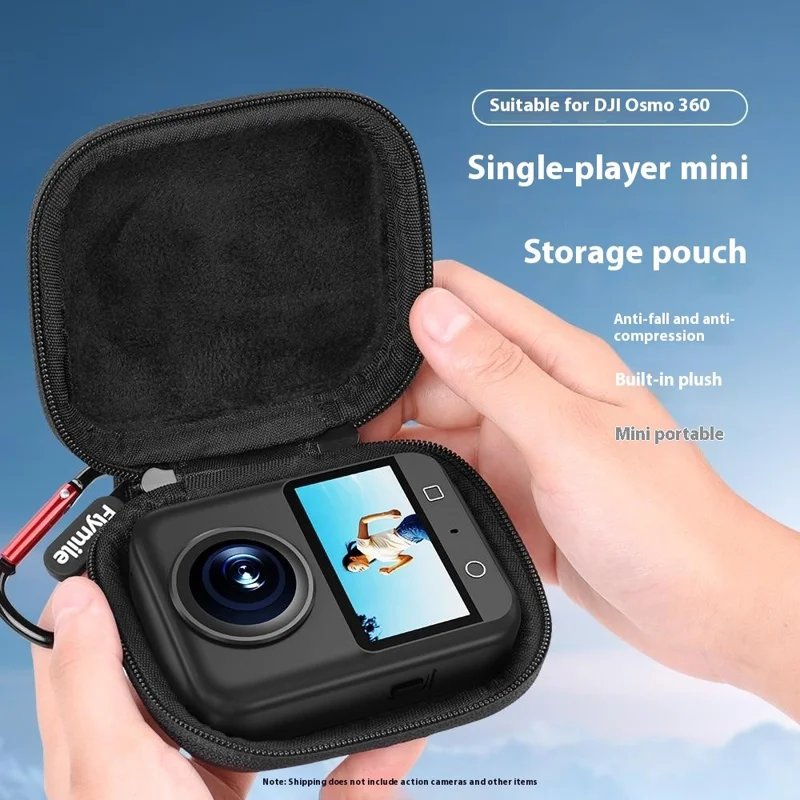 Bolsa de Armazenamento em Couro PU FLYMILE para Câmera Panorâmica 360 DJI Osmo